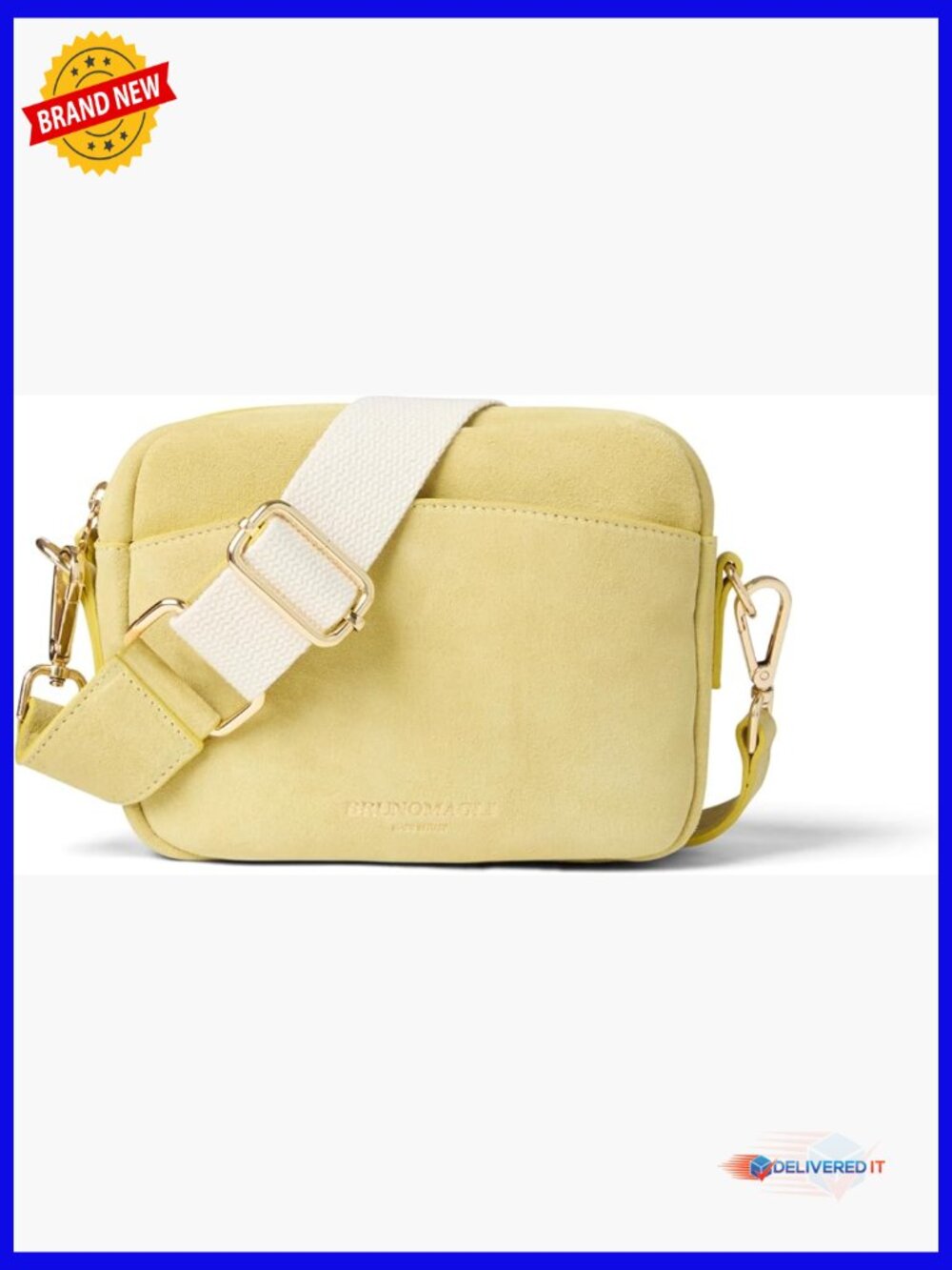 Leather Camera Crossbody Bag with Adjustable Strap